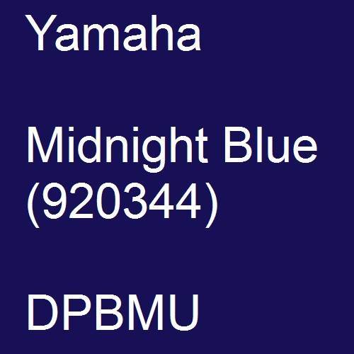 Yamaha, Midnight Blue (920344), DPBMU.